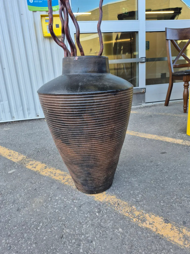 Large Decorative Brown Vase, delivery available image indicator(2)