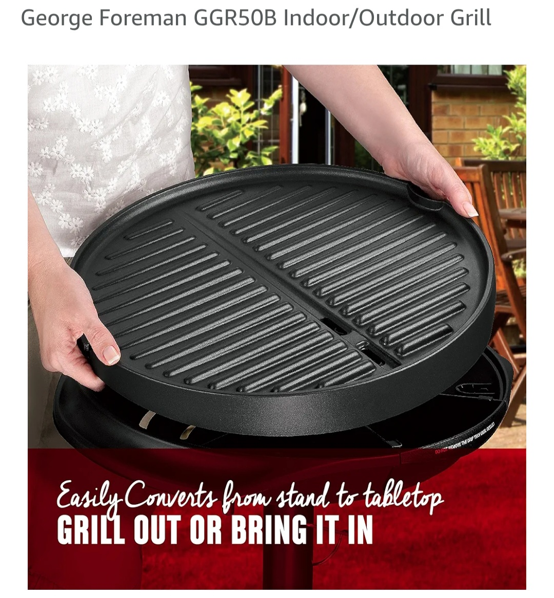 George Foreman GGR50B Indoor/Outdoor Grill electric - photo 5