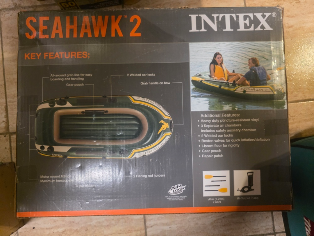 Intex Seahawk 2 Two-Person Inflatable Boat - New in Box! - photo 2