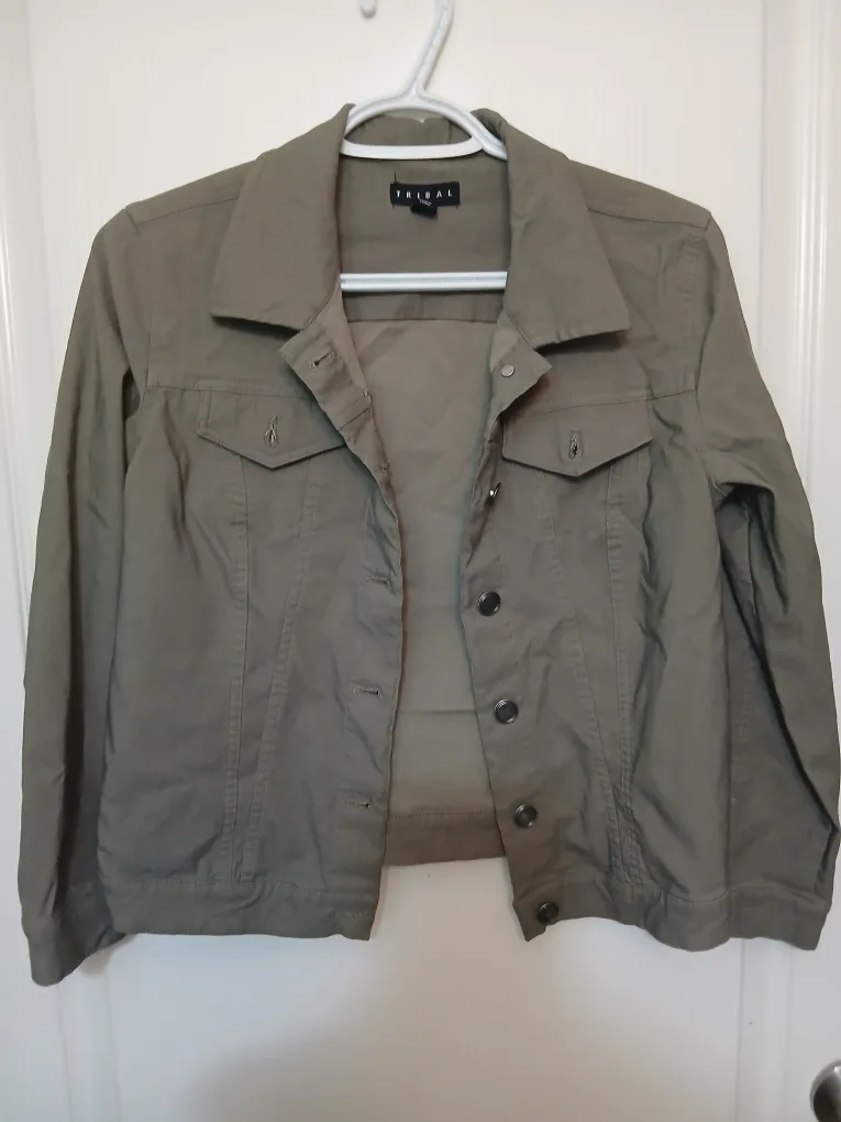 Tribal Olive Green Jacket - Size 4P thumbnail