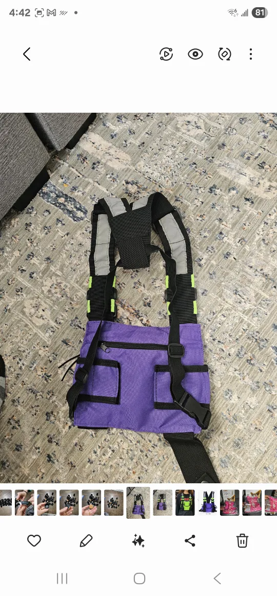 Multi Pocket Chest Bag Two-Way Radio Walkie Talkie  ... image indicator(6)