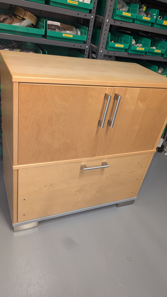 Wooden Cabinet with Doors and Drawer - photo 2