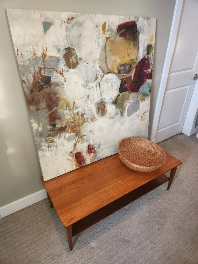 MID CENTURY DANISH TEAK Coffee Table with Shelf thumbnail