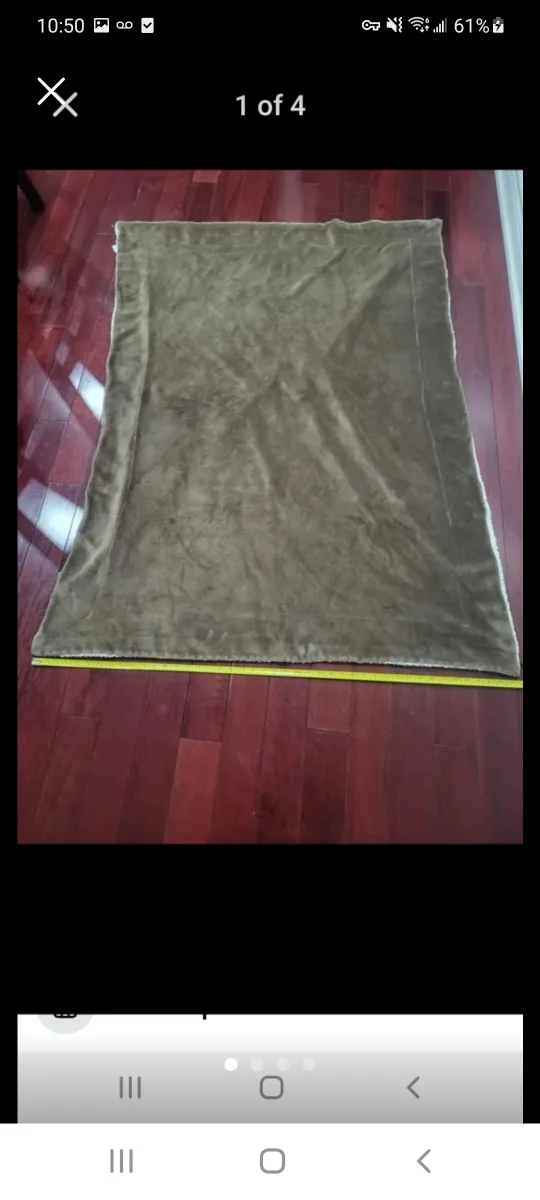 Brown & White Blanket - 42" x 58" thumbnail