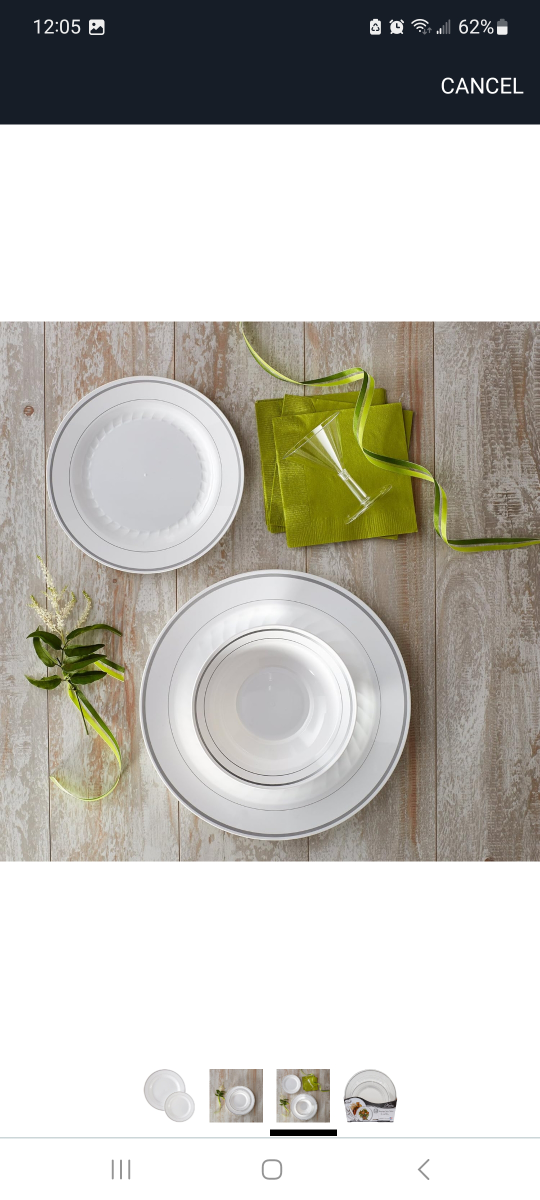 200 Plastic Dinner & Dessert Plates Set - photo 2