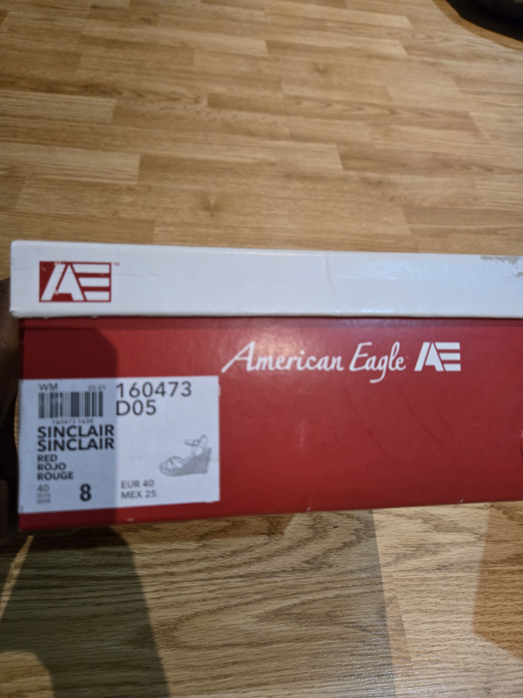 American Eagle Red Wedge Sandals - Size 8