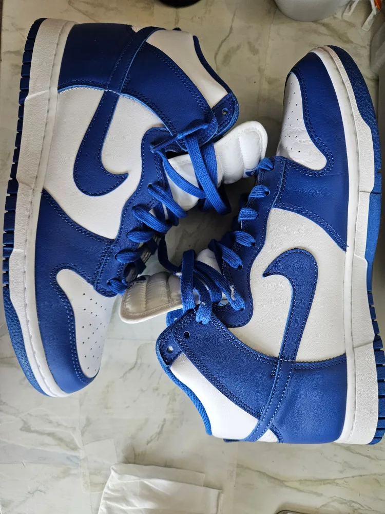 Nike Dunk High Blue/White Shoes (Size 12) image indicator(2)