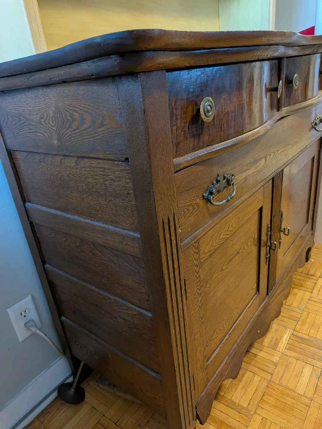 Antique Wooden Sideboard Cabinet image indicator(2)