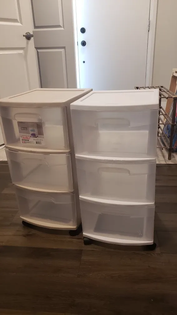 Two 3-Drawer Plastic Storage Unit (2 available) thumbnail