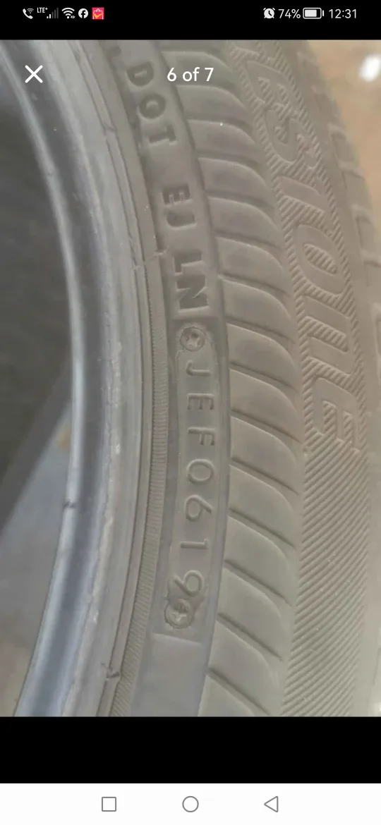 245/45RF19 Bridgestone DriveGuard 1x tire all season image indicator(6)