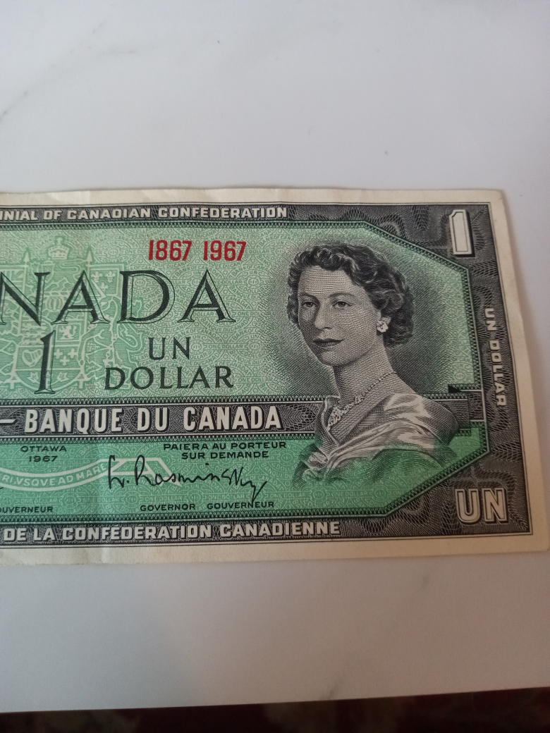 1967 Canadian One Dollar Bill - photo 3