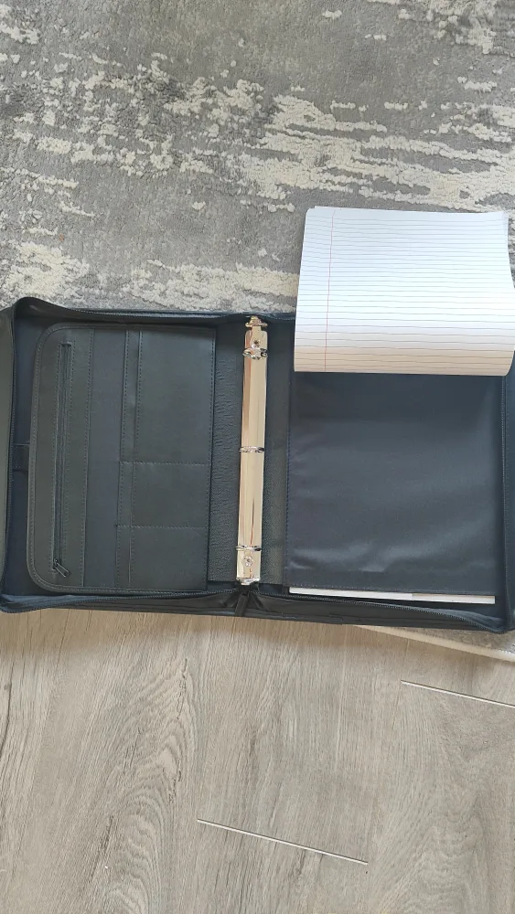 Samsill Black Zippered 3-Ring Binder image indicator(5)