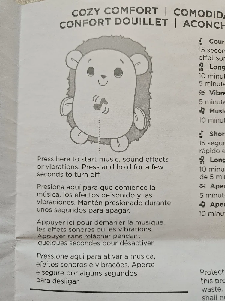 Fisher-Price Cozy Comfort Hedgehog Soother image indicator(3)