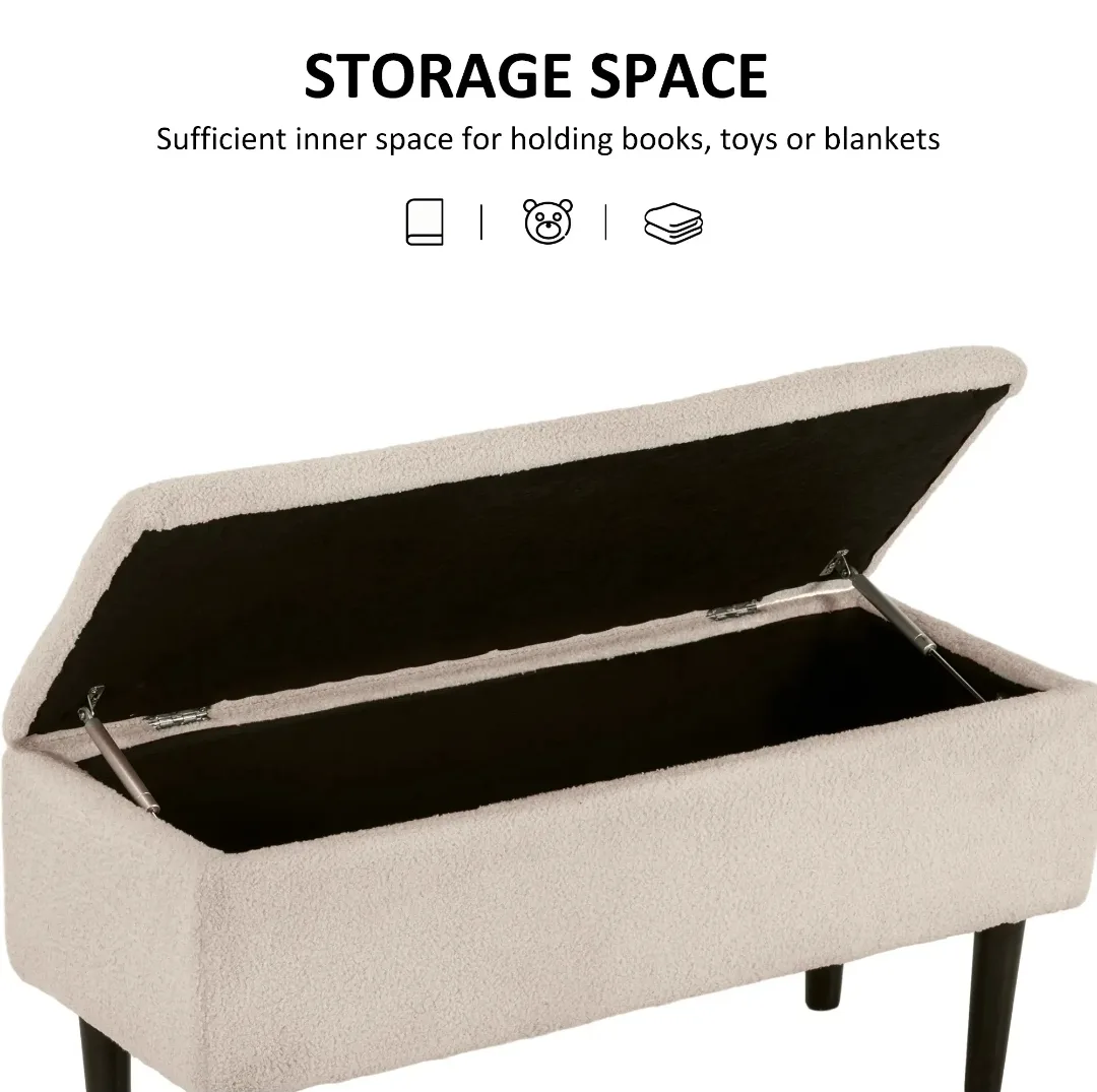 🤍  Modern Storage Bench Ottoman – image indicator(2)