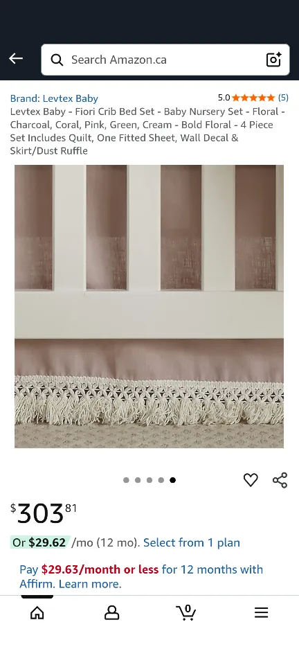 Levtex Baby Flori Crib Bed Skirt image indicator(2)