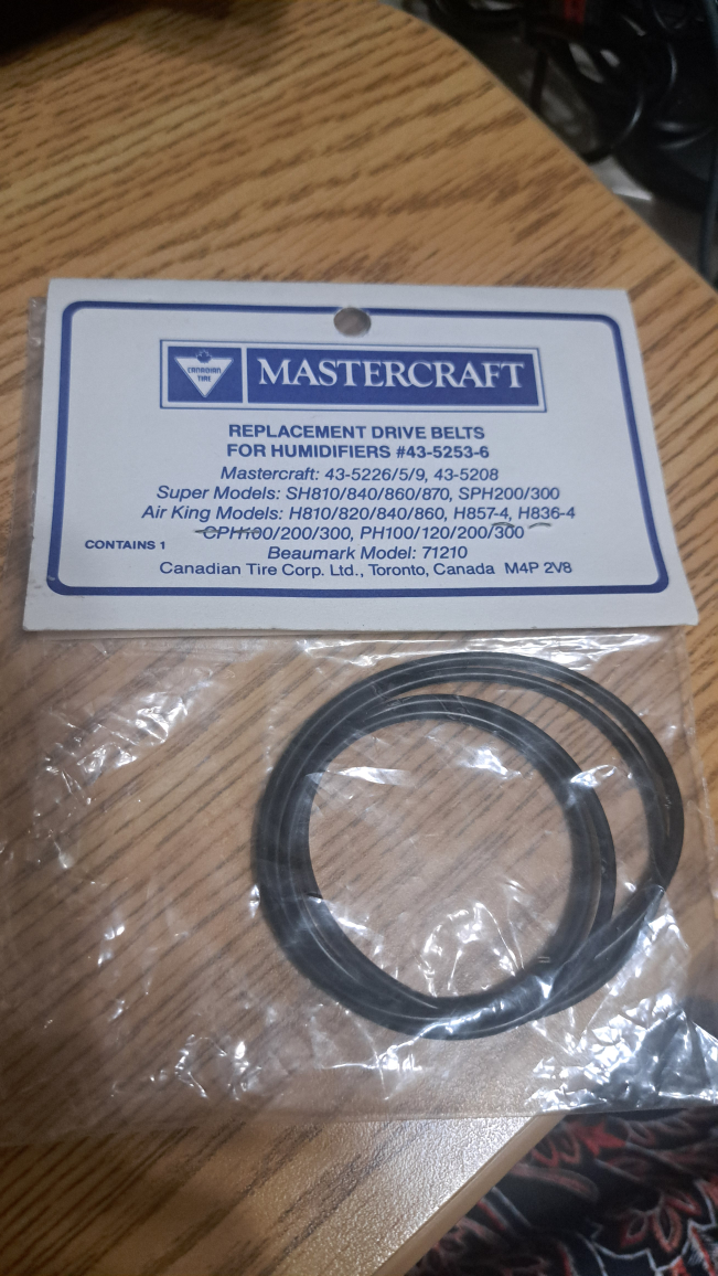 Mastercraft Humidifier Replacement Drive Belts 🏆