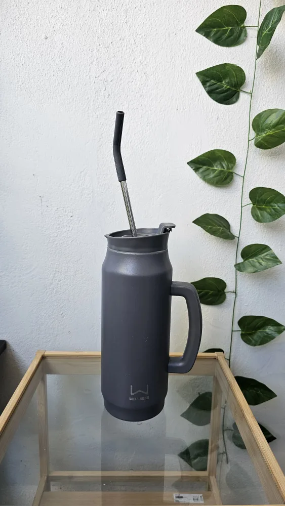 Wellness Lab Mug with Straw - Grey image indicator(2)