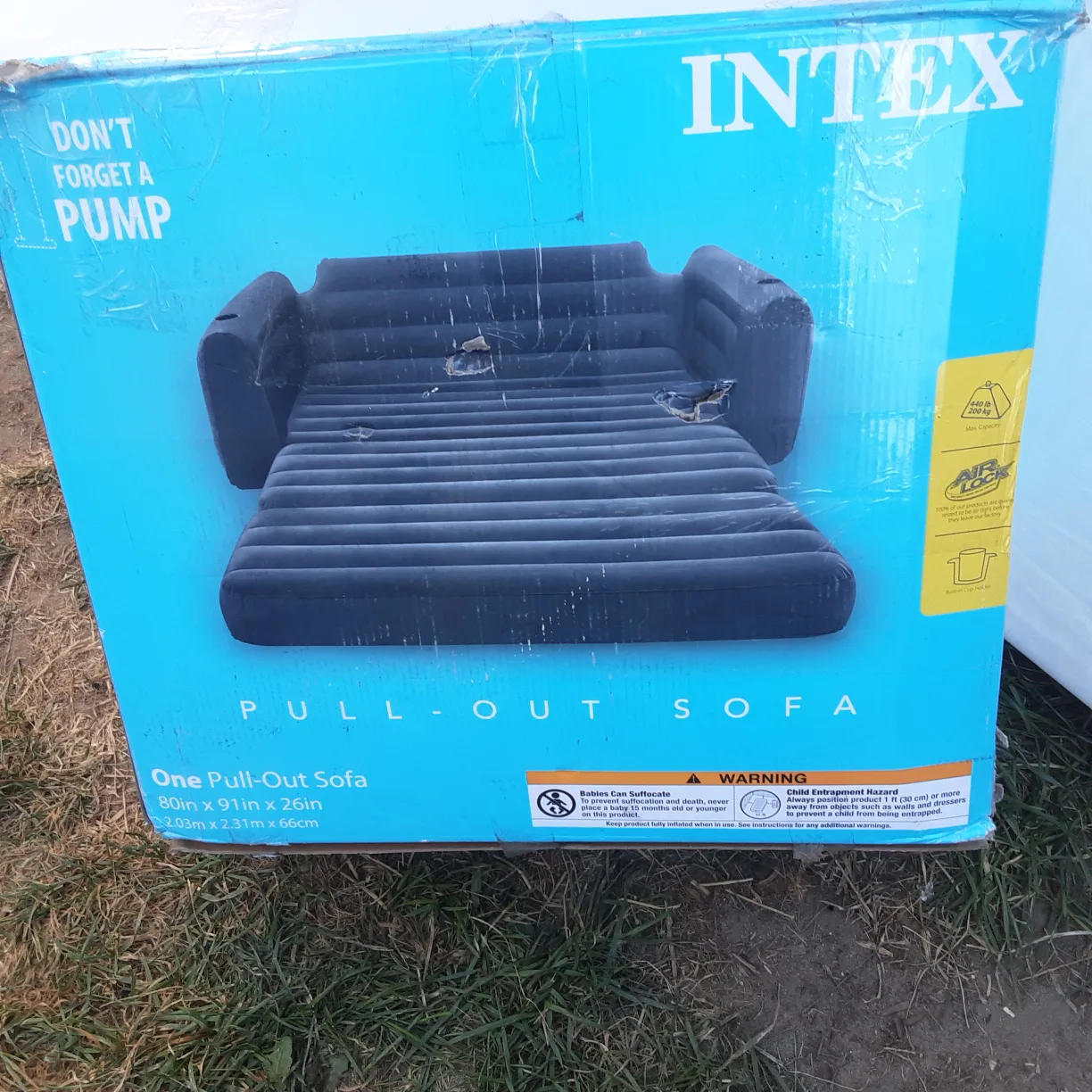 Intex Pull-Out Sofa - 80in x 91in x 26in thumbnail