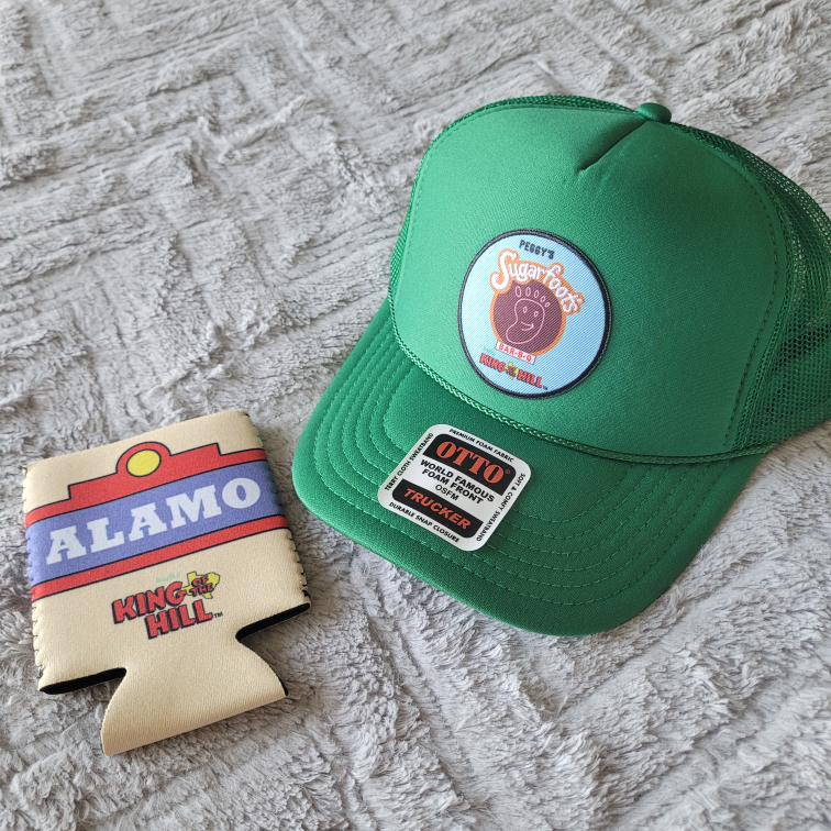 King of the Hill Hat & Alamo Drink Cozy - NEW
