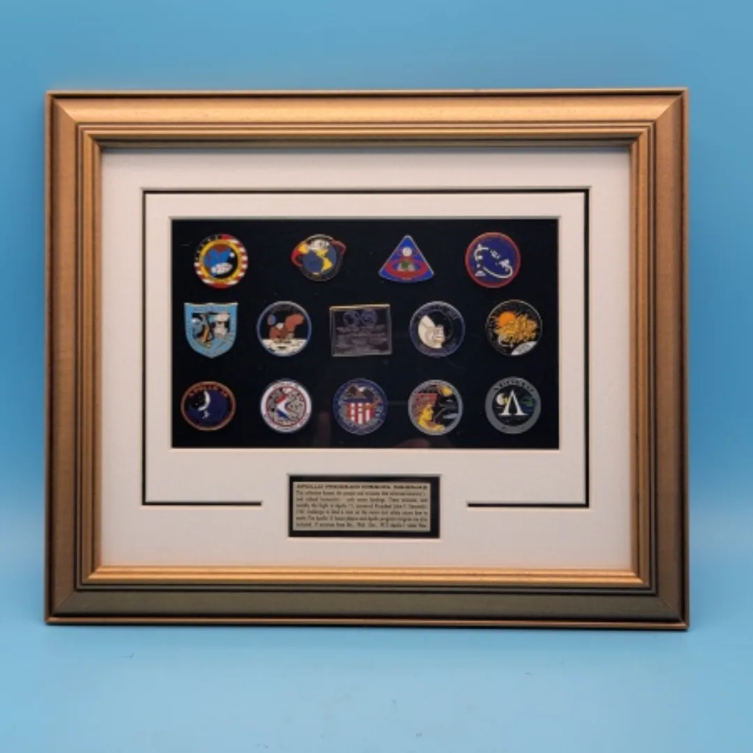 🥳NEW🤩 APOLLO PROGRAM MANNED MISSION INSIGNIAS Framed Collection image indicator(2)