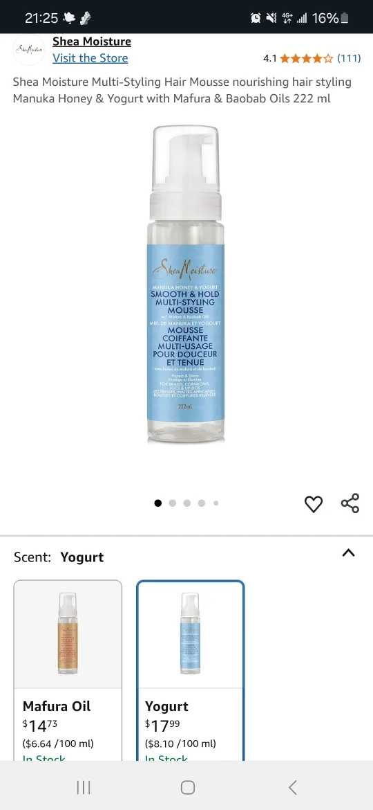 Shea Moisture Hydrating, Smooth & Hold Mousses image indicator(3)