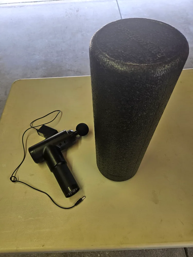 RETEK Massage Gun with Charger and Foam Roller.