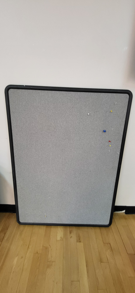 Gray Framed Bulletin Board