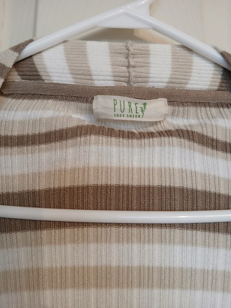 Pure Suzy Shier striped long cardigan, size medium (M) image indicator(3)