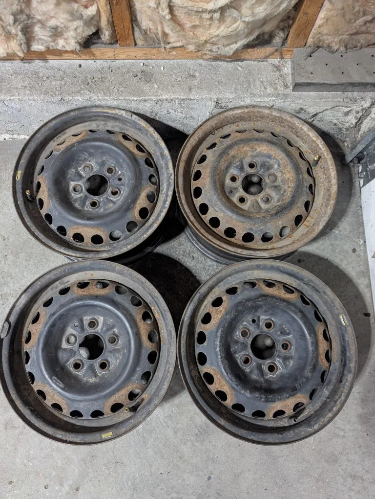 (4)-14 Inch 5x100 Steel Rims