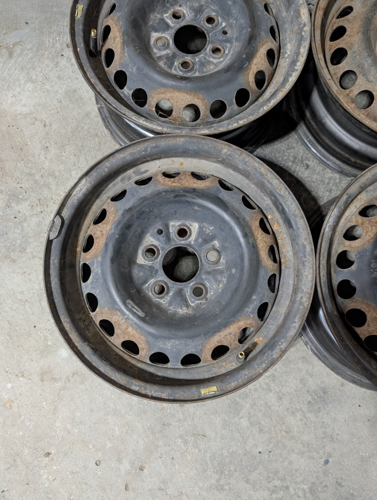 (4)-14 Inch 5x100 Steel Rims - photo 3