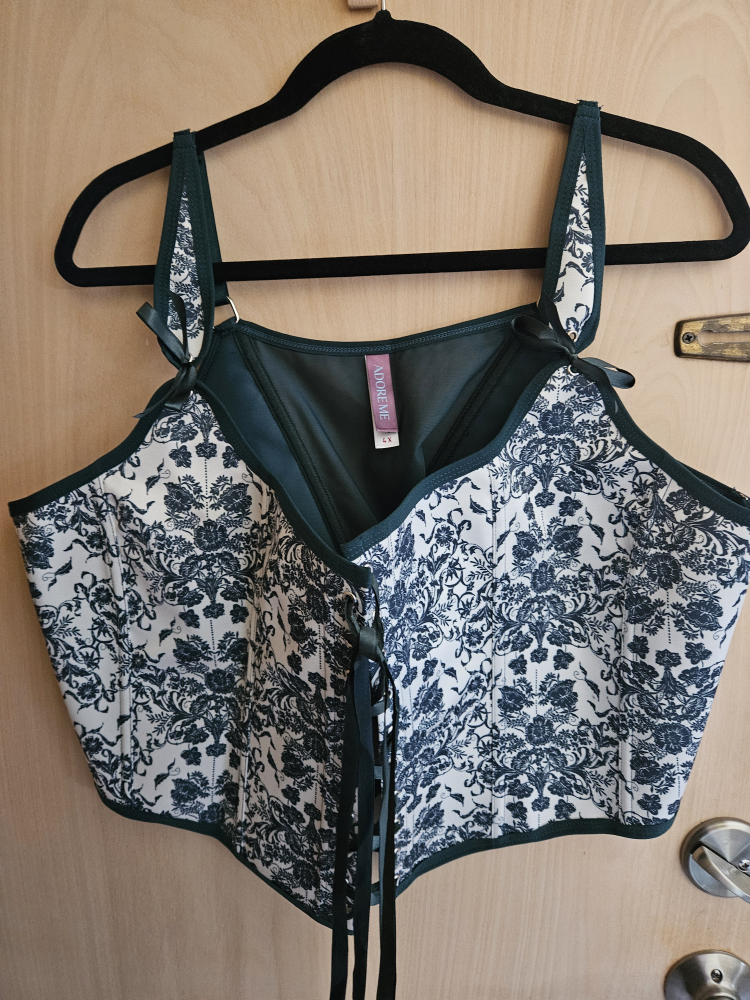 Adore Me Green & White Corset - photo 2
