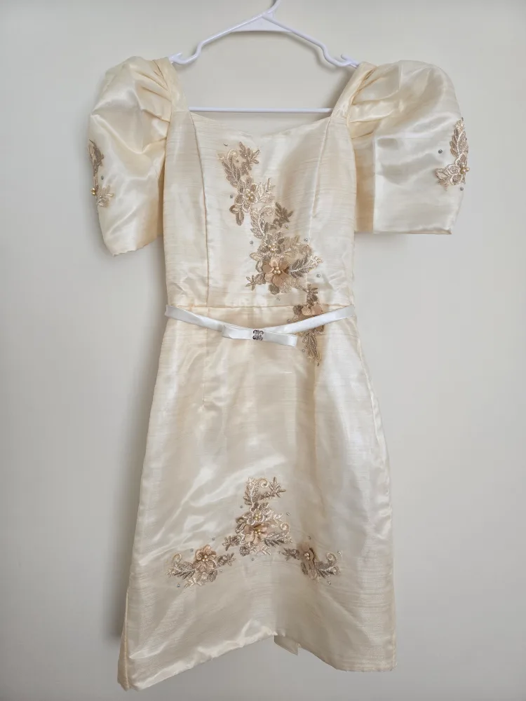 Filipiniana Barong Dress with Floral Embroidery thumbnail