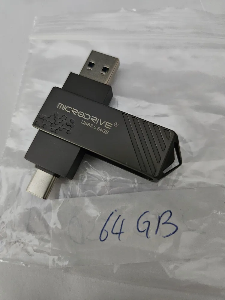 64gb Dual USB/Type C Flash Drive (New) thumbnail