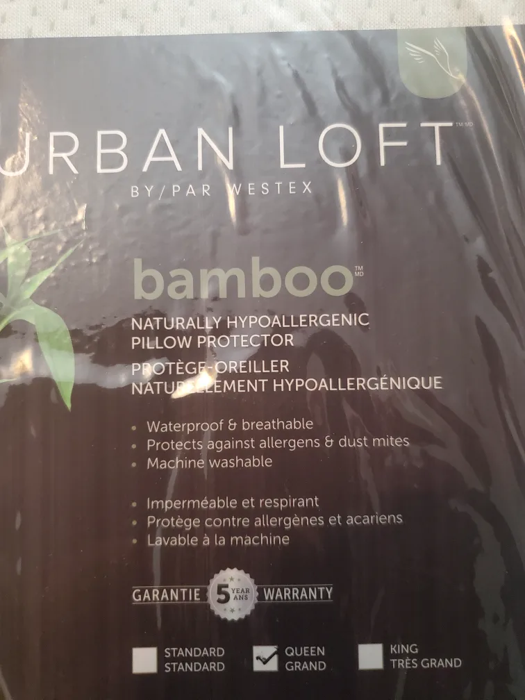 Urban Loft Bamboo Queen Pillow Protector - New thumbnail