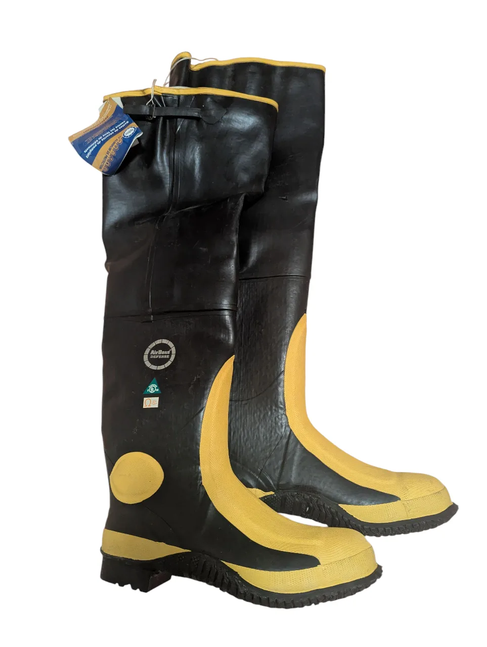 $95 OBO NEW AIRBOSS DEFENSE steel toe rubber hip boots size 14