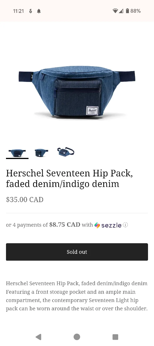 Herschel Seventeen Hip Fanny Pack unisex image indicator(5)