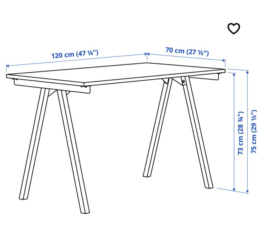 IKEA White Desk, 120x70cm - photo 3