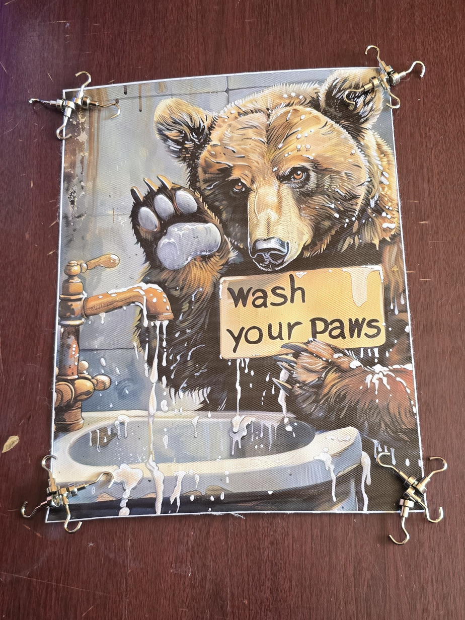 Wash Your Paws Bear Wall Art - photo 4