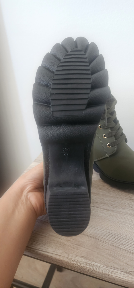 Olive Green Heeled Ankle Boots Size 7 - photo 3