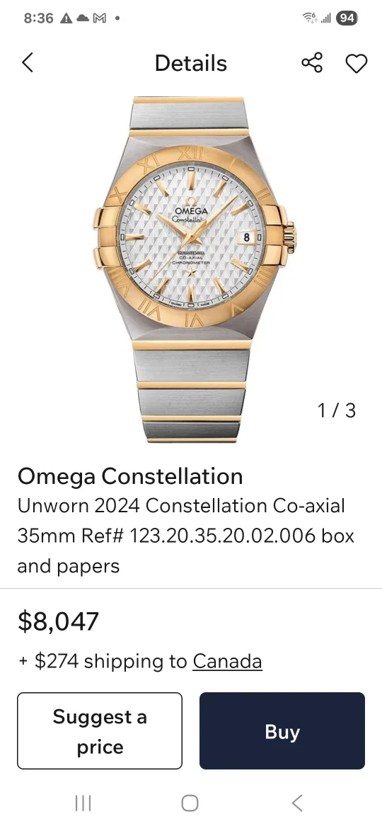 Omega Constellation Co-Axial Chronometer Watch image indicator(8)