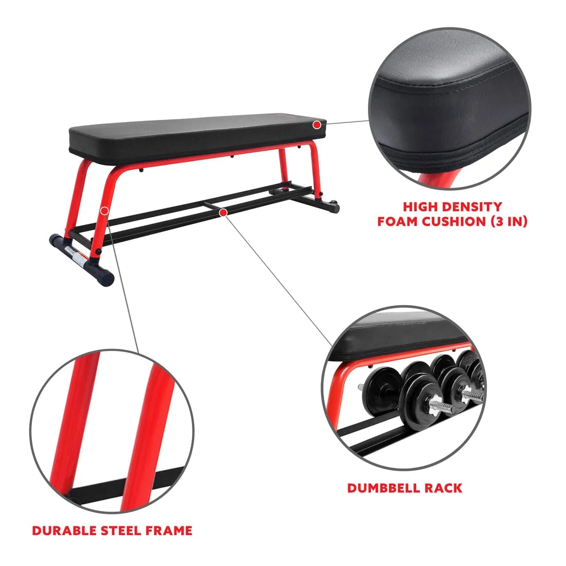 Flat Bench High Capacity with Dumbbell Rack thumbnail