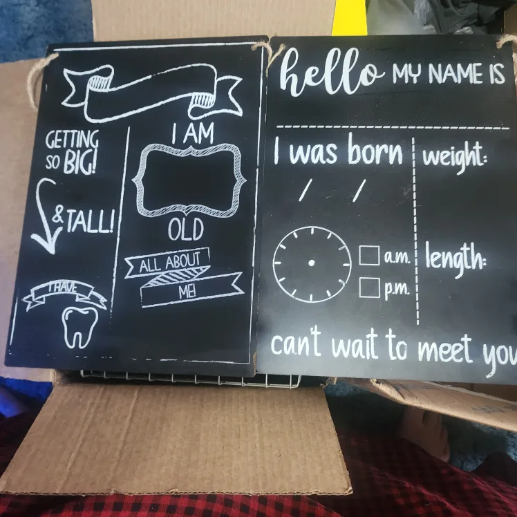 Baby Milestone Chalkboard Photo Prop thumbnail