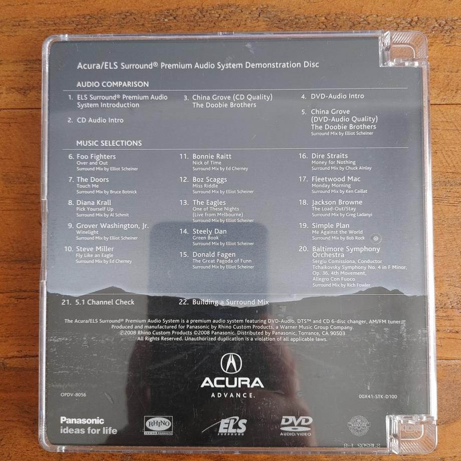 Acura ELS Surround Premium Audio System Demonstration Disc - photo 3