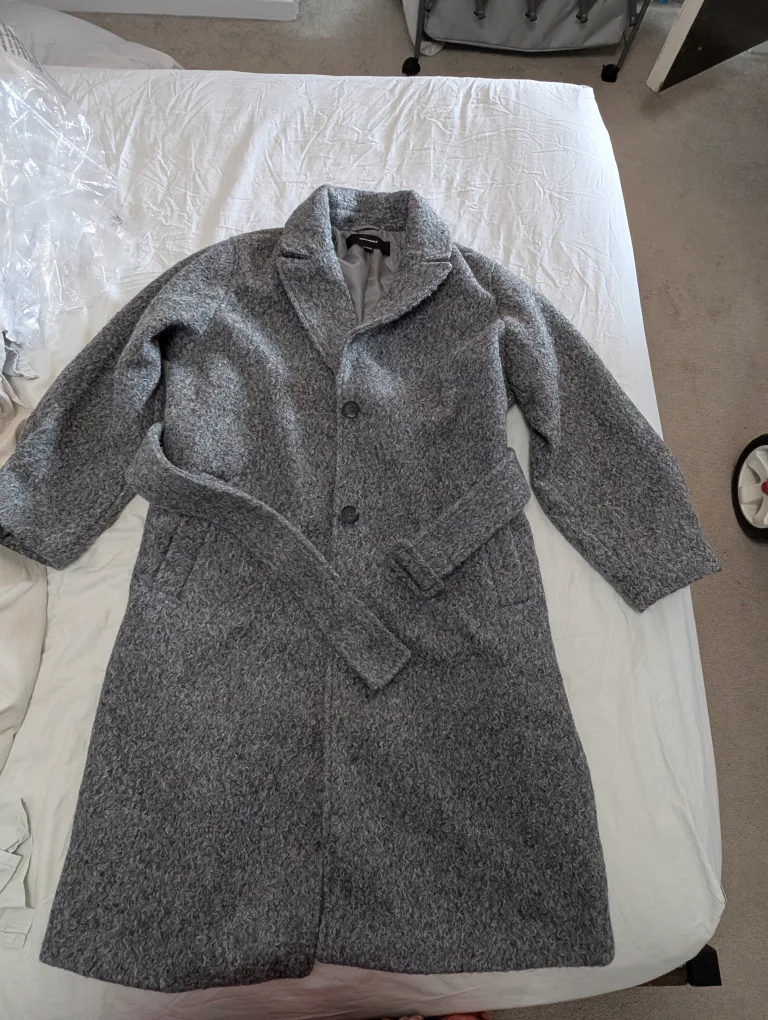 Vero Moda VMannyrosa Long Coat - Grey, Size L thumbnail