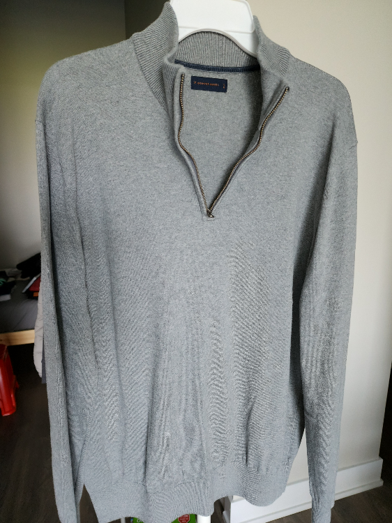Denver Hayes Grey 1/4 Zip Sweater - Size L