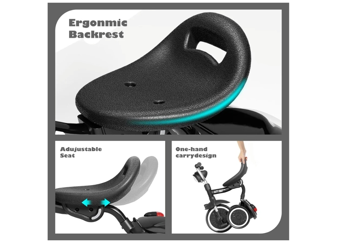 XJD 67i Toddler Kids Tricycle - Black - photo 5
