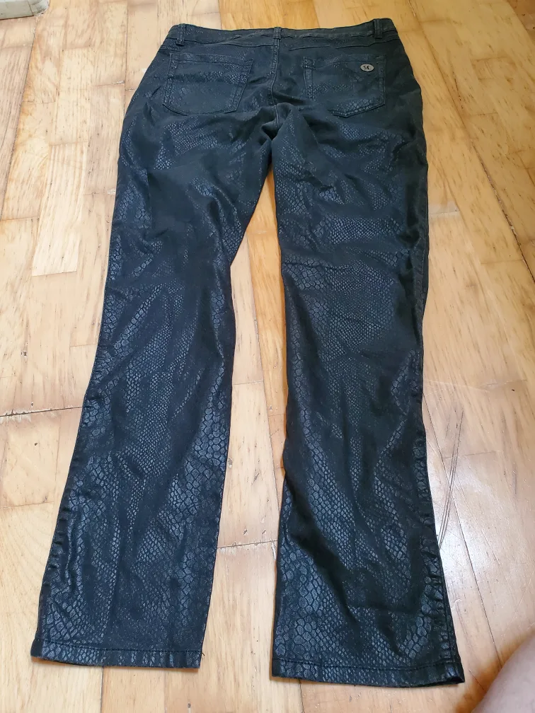 Black Snakeskin Pattern Jeans thumbnail