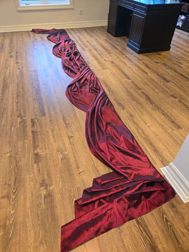 Burgundy Decorative Fabric Panel Drape image indicator(4)