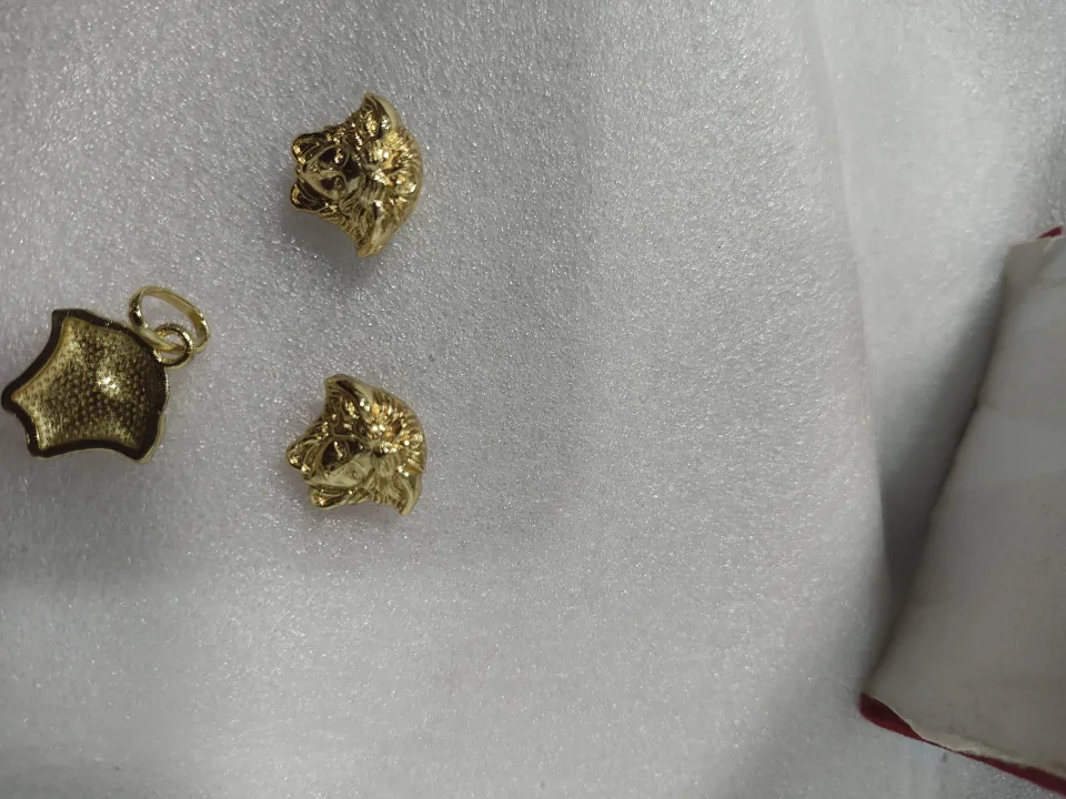 Gold plated Medusa Head Earrings & Pendant image indicator(2)