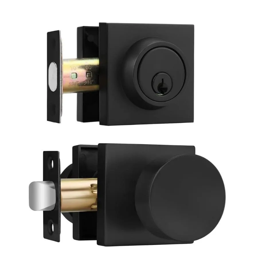 Black Door Handle Set - Privacy, Passage, Dummy thumbnail